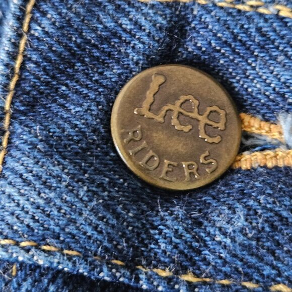 Vintage Lee Womens High-Waisted Blue Denim Jeans Size 11 Union Made In USA - Picture 6 of 16